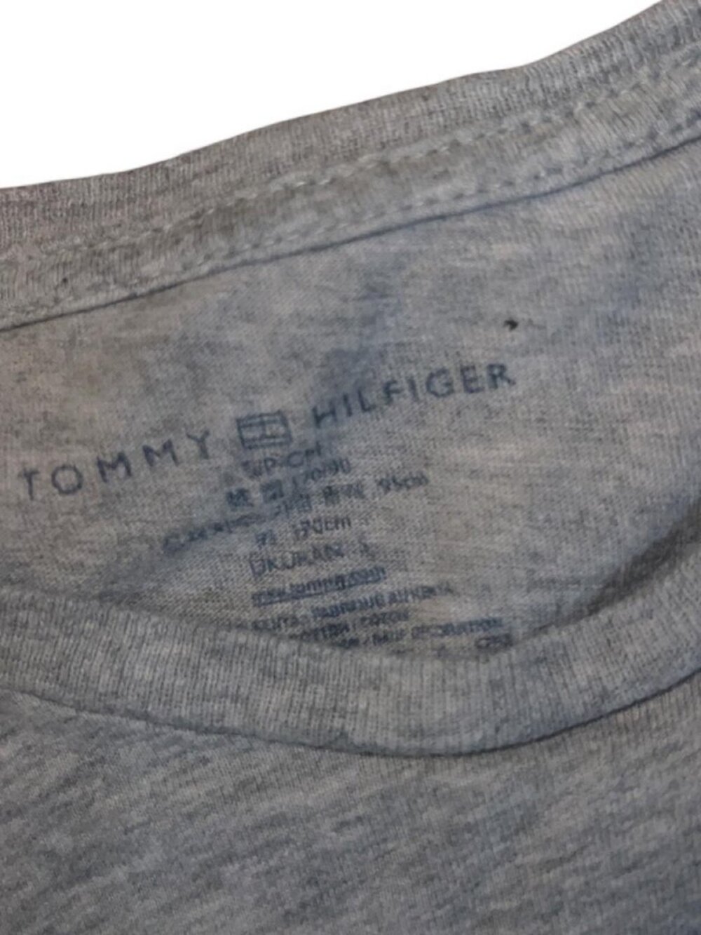 Tommy Hilfiger T-Shirt Women's Gray Cotton Logo Preppy Y2K M - Picture 4 of 4